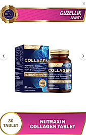 Nutraxin Hidrolize Kolajen 1050 Mg 30 Tablet Tip1 Tip3 Resveratrol Bromelain Biotin Hyalüronik asit Çinko
