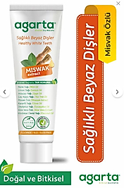 Agarta Doğal Misvak Özlü Florürsüz Beyazlatıcı Diş Macunu 100 ml