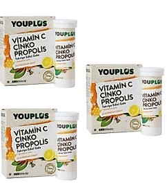 Youplus Vitamin C Çinko Propolis 20 Efervesan Tablet 3 ADET