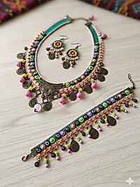 TASARIM  KOLYE BİLEKLİK HALHAL SET