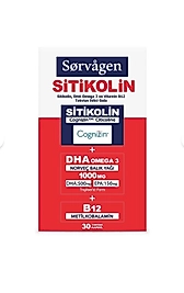 Sorvagen Sitikolin DHA Omega 3 ve B12 30 Kapsül