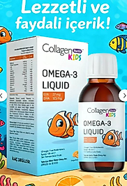 Collagen Forte Omega-3 Kids Liquid & Multivitamin Portakal Aromalı Sıvı Balık Yağı 150 ml