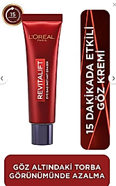 L'Oreal Paris Revitalift Lazer Eyebag İnstant Eraser Göz Altı Torba Görünümüne Karşı Etkili Göz Kremi 15 ml