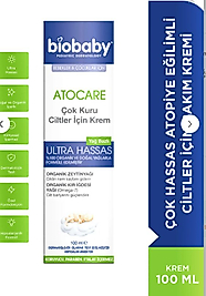 Biobaby Çok Kuru Ciltler Için Krem 100 ml - Organik Kır Iğdesi Yağı Organik Zeytin Yağı Atopik Ciltler