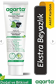 Agarta Doğal Hindistan Cevizi Özlü Aktif Karbonlu Florürsüz Diş Macunu 100 ml