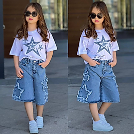 yıldız baggy şortlu kız takım (girl clothes27 $ you can whiright)
