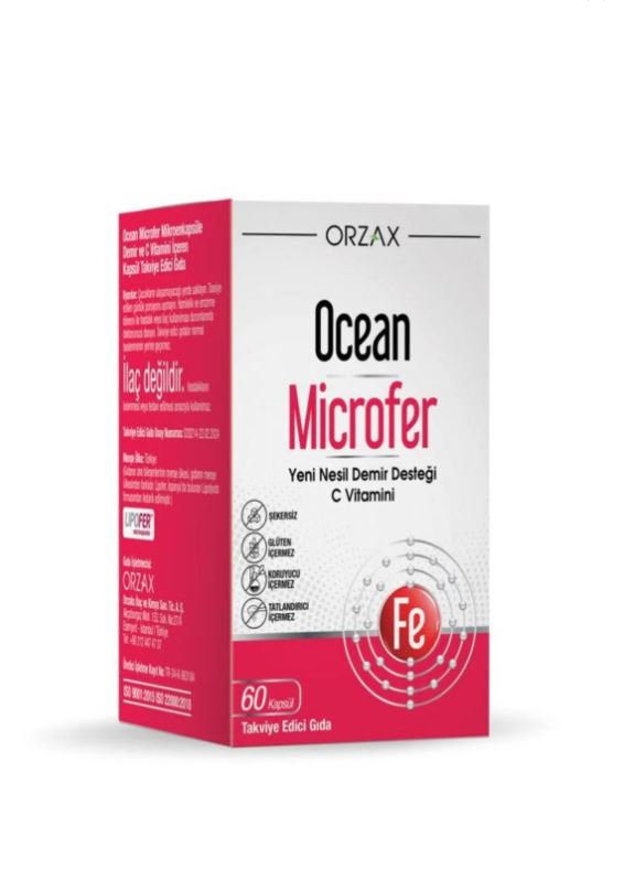 Ocean Microfer 60 Kapsül demir ve c vitamini kapsülü