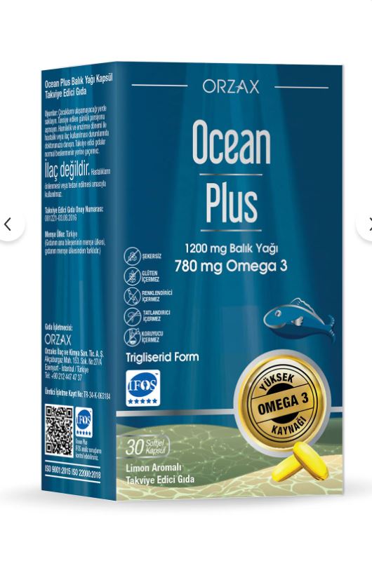 Ocean Plus ömega -3 1200 mg 30 Kapsül
