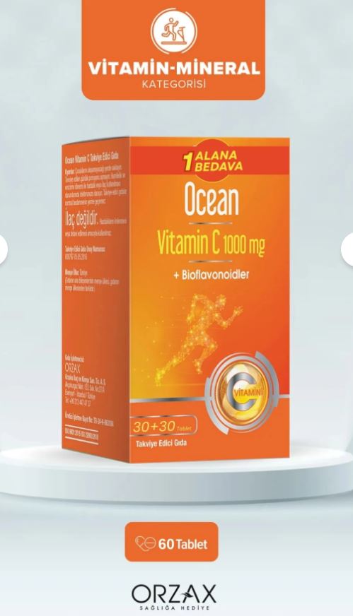 Ocean Vitamin C 1000 mg 30 Tablet - 1 Alana 1 Bedava