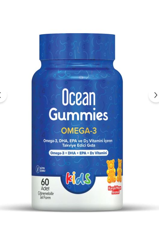 Ocean Gummies Omega 3 60 Adet Çiğnenebilir Jel Form