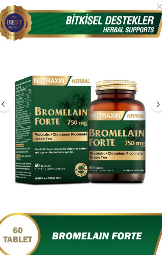 Nutraxin Bromelain Forte 60 Tablet