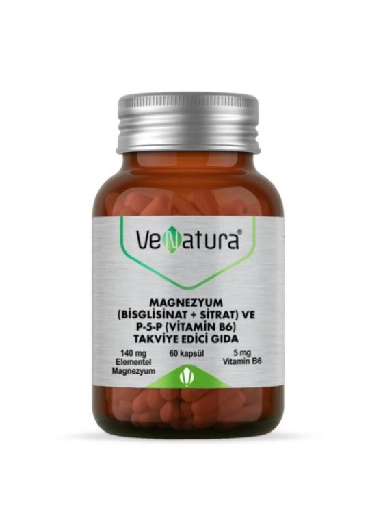 Venatura Magnezyum Bisglisinat Sitrat P5P Vitamin B6 60 Kapsül