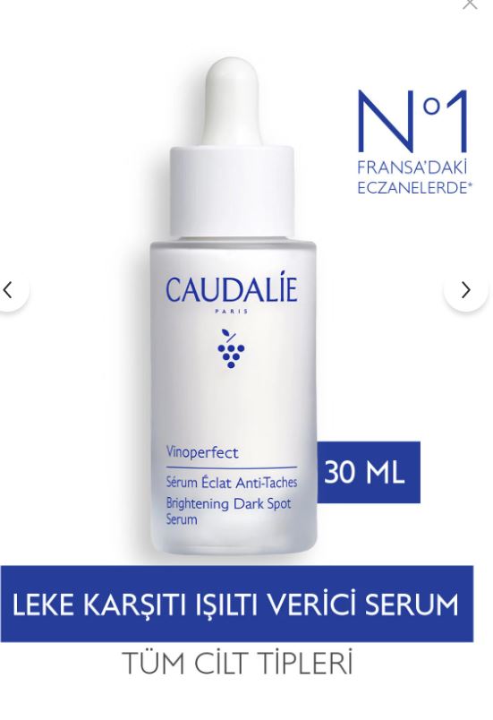 Caudalie Vinoperfect Leke Karşıtı ve Işıltı Verici Serum 30 ml eczane ürünü orjinal