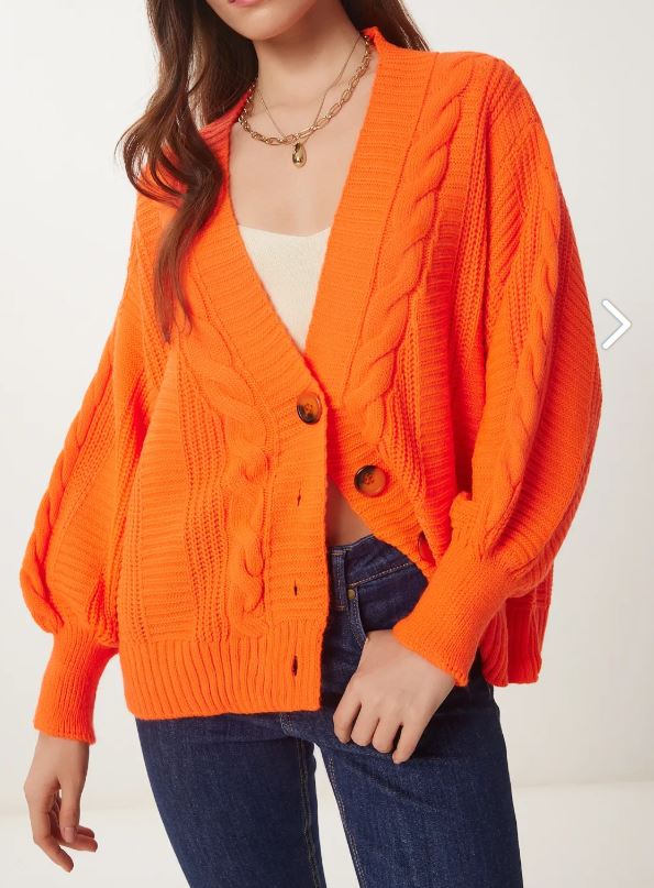 turuncu kadın hırka