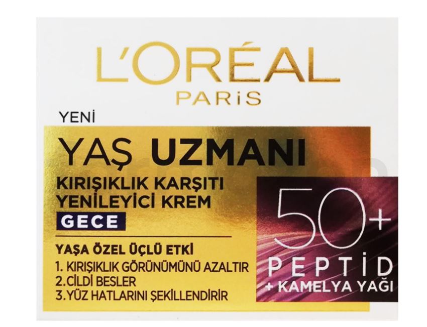 L'Oreal Paris Yaş Uzmanı 50+ Kırışıklık Karşıtı Yenileyici Gece Kremi 50 ml
