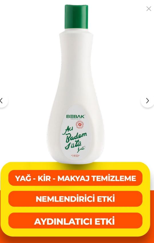 Bebak Acı Badem Sütü 215 gr