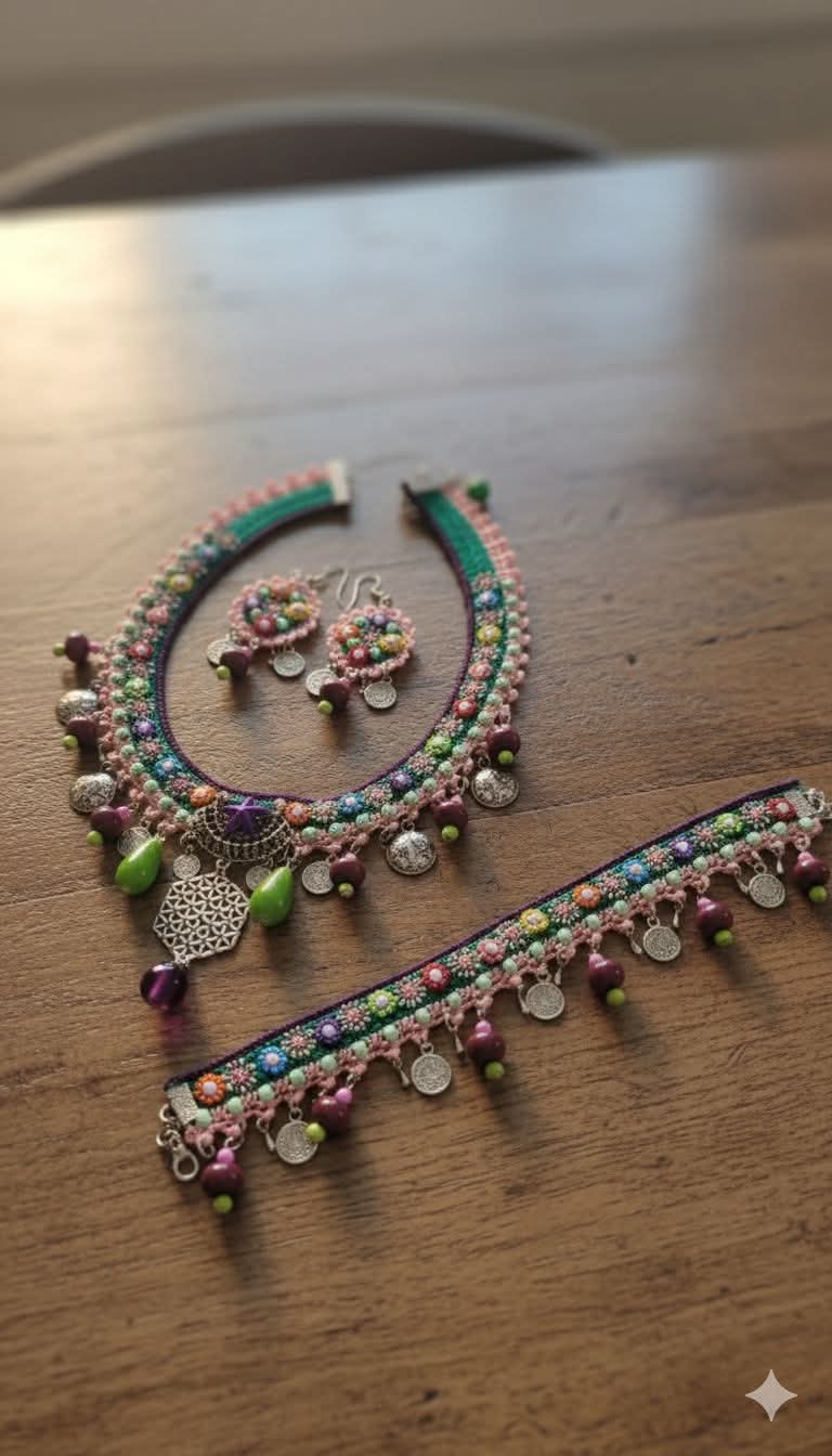 TASARIM  KOLYE BİLEKLİK HALHAL SET