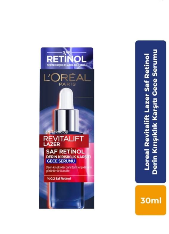 L'Oreal Paris Revitalift Lazer Saf Retinol Derin Kırışıklık Karşıtı Gece Serumu 30 ml