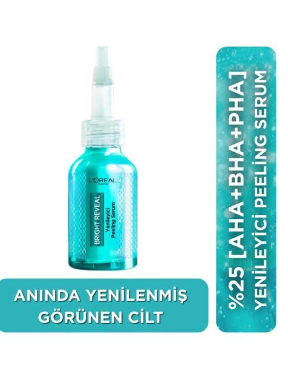 L'Oreal Paris Bright Reveal Koyu Lekelere Karşı Hızlı Etkili Yenileyici Peeling Serum 25% Aha + Bha + Pha