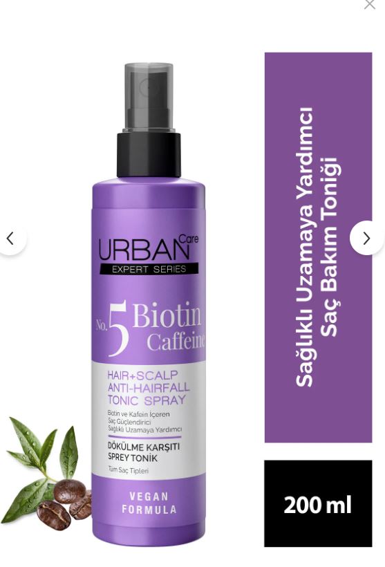 Urban Care Expert Biotin & Cafein Tonik Sprey 200 ml