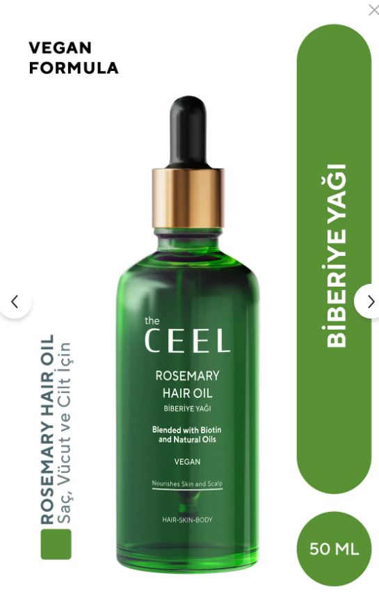 The Ceel Biberiye Yağı Complexi Saç Dökülmesi ve Yıpranmış Saçlar için Hızlı Saç Uzatan Biotinli Saç Bakımı