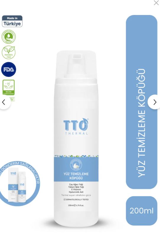 TTO Yüz Temizleme Köpüğü 200 ml