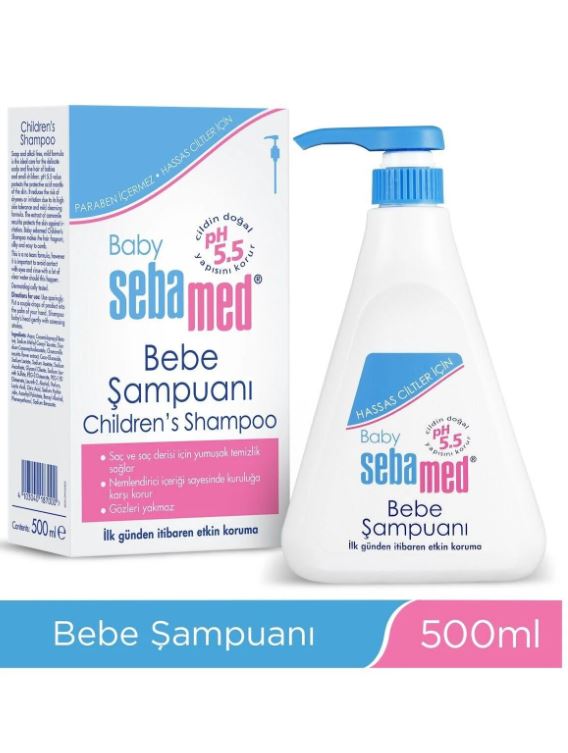 Sebamed Baby pH 5.5 Göz Yakmayan Formül Nemlendirici Etkili Papatya Özütlü Bebek Şampuanı 500 ml X 2 Adet