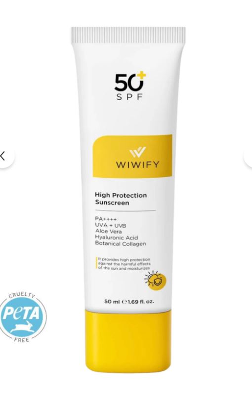 WIWIFY Leke Karşıtı, Yüksek Korumalı Güneş Kremi Spf 50+ Pa++++ (ALOE VERA ÖZLÜ) 50ml